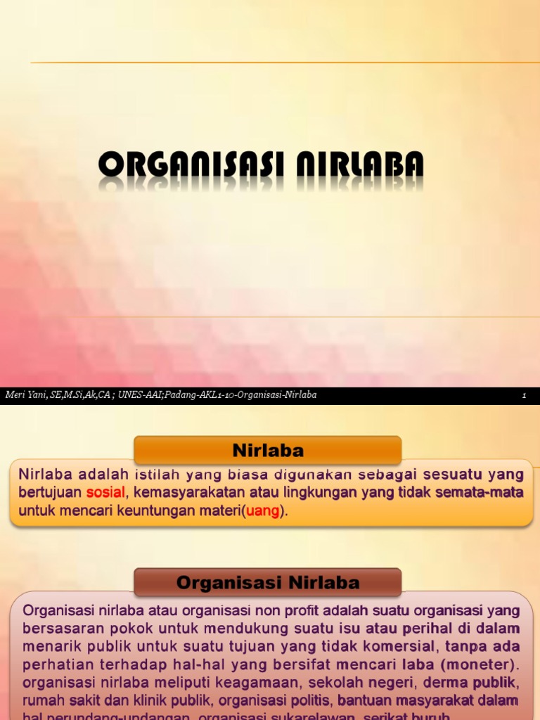 Detail Contoh Organisasi Nirlaba Nomer 23