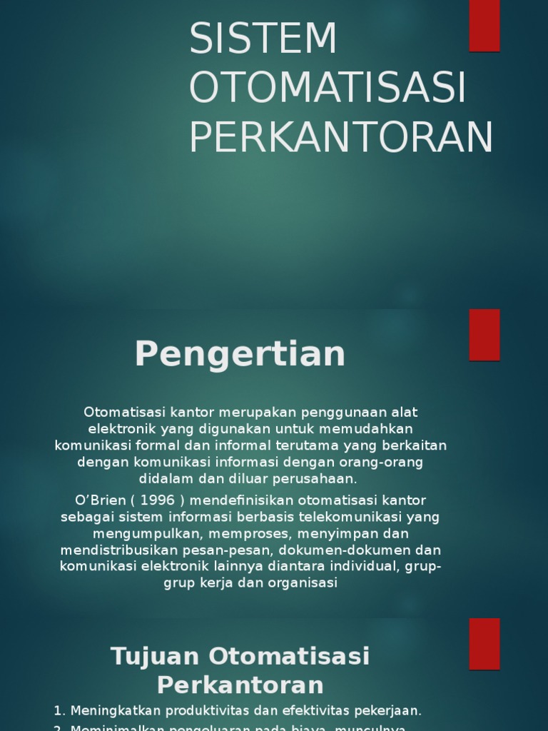 Detail Contoh Otomatisasi Perkantoran Nomer 21