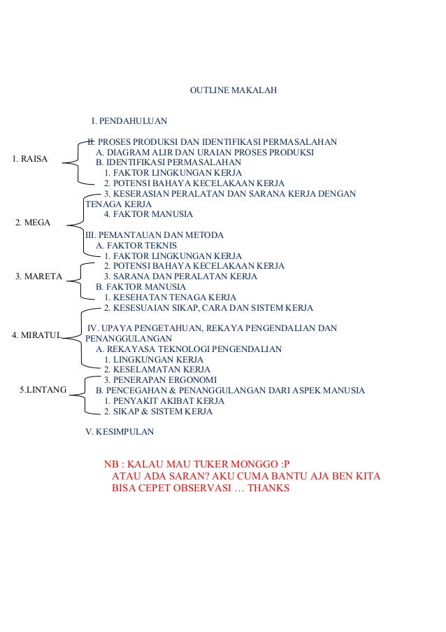 Detail Contoh Outline Makalah Nomer 7