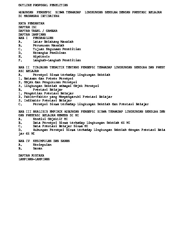 Detail Contoh Outline Proposal Nomer 25