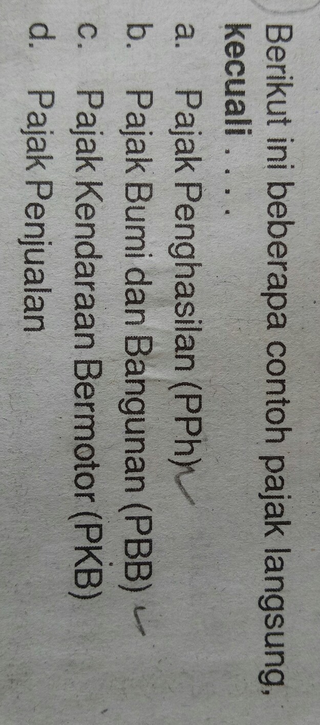 Detail Contoh Pajak Tidak Langsung Nomer 11