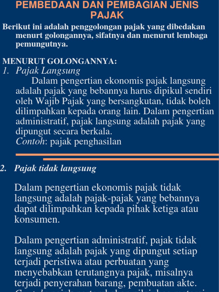 Detail Contoh Pajak Tidak Langsung Nomer 20