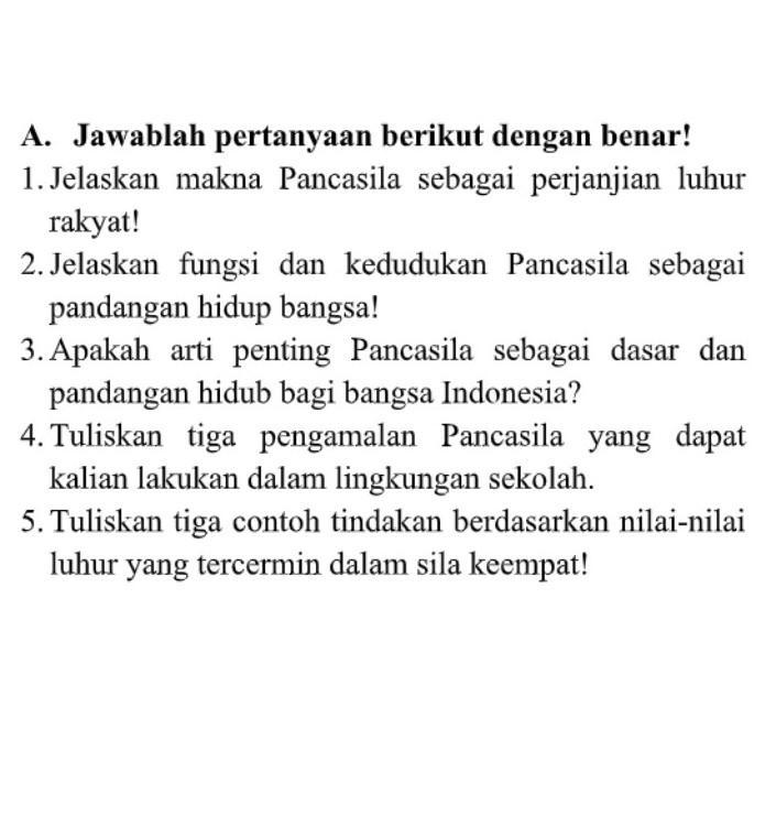 Detail Contoh Pancasila Sebagai Perjanjian Luhur Nomer 48