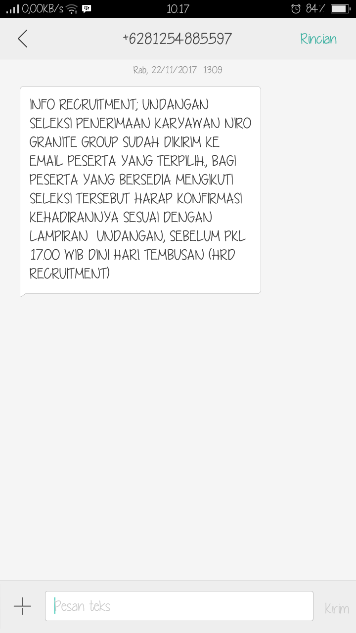 Detail Contoh Panggilan Interview Via Whatsapp Nomer 41