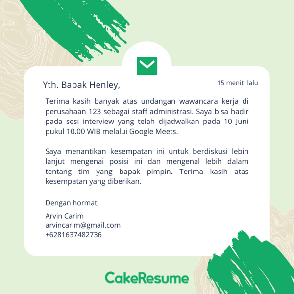 Detail Contoh Panggilan Interview Via Whatsapp Nomer 6