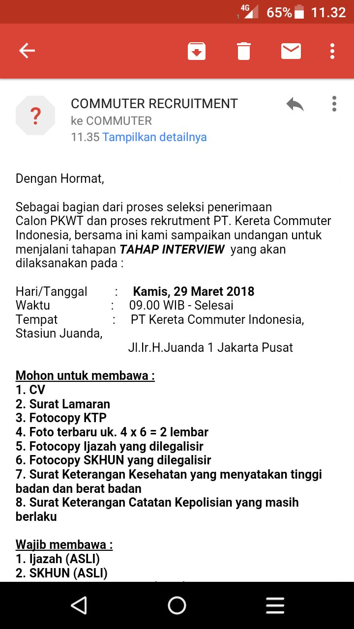 Detail Contoh Panggilan Kerja Via Email Asli Nomer 46