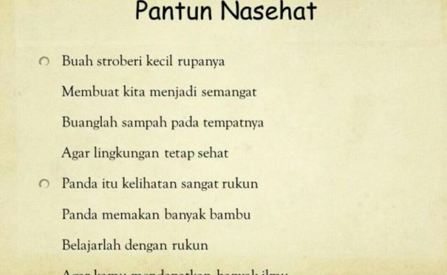 Detail Contoh Pantun 2 Bait Nomer 33