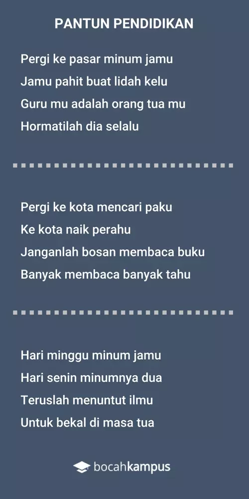 Detail Contoh Pantun 2 Baris Nomer 8