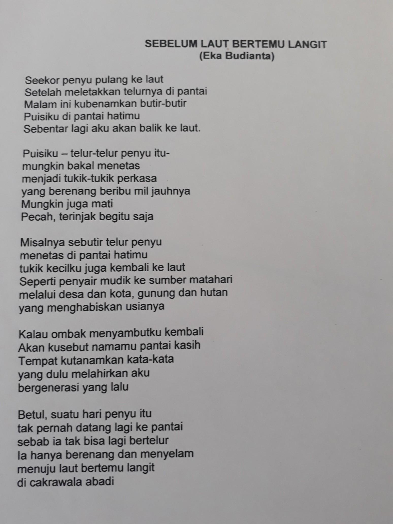 Detail Contoh Pantun 5 Bait Nomer 20