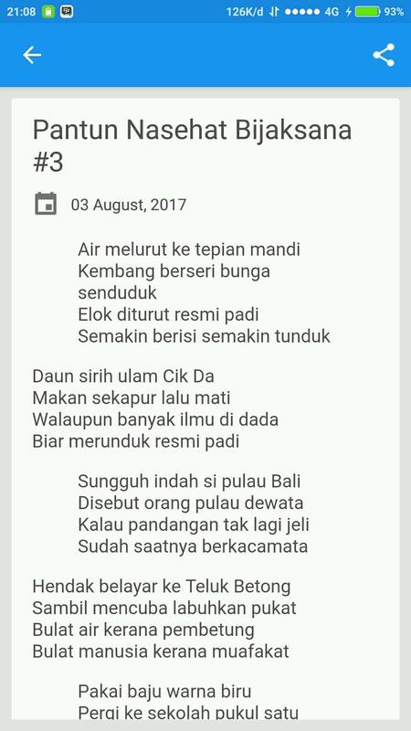 Detail Contoh Pantun 5 Bait Nomer 4