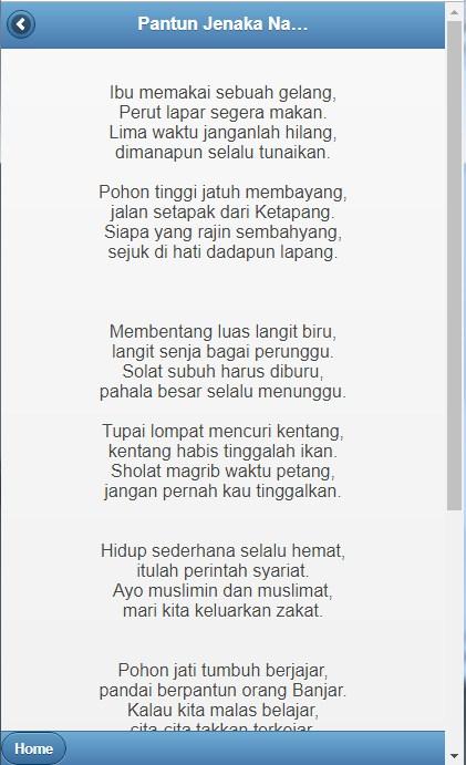 Detail Contoh Pantun 5 Bait Nomer 10