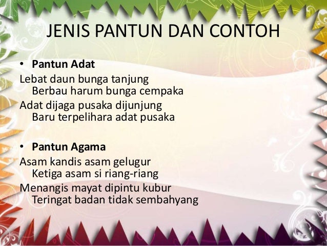 Detail Contoh Pantun Adat Nomer 40