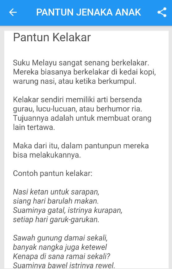 Detail Contoh Pantun Anak2 Nomer 44