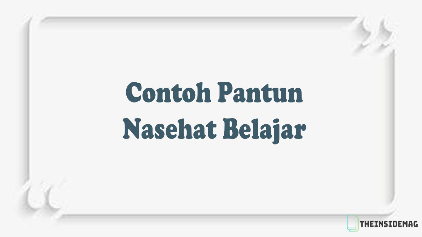 Detail Contoh Pantun Belajar Nomer 14