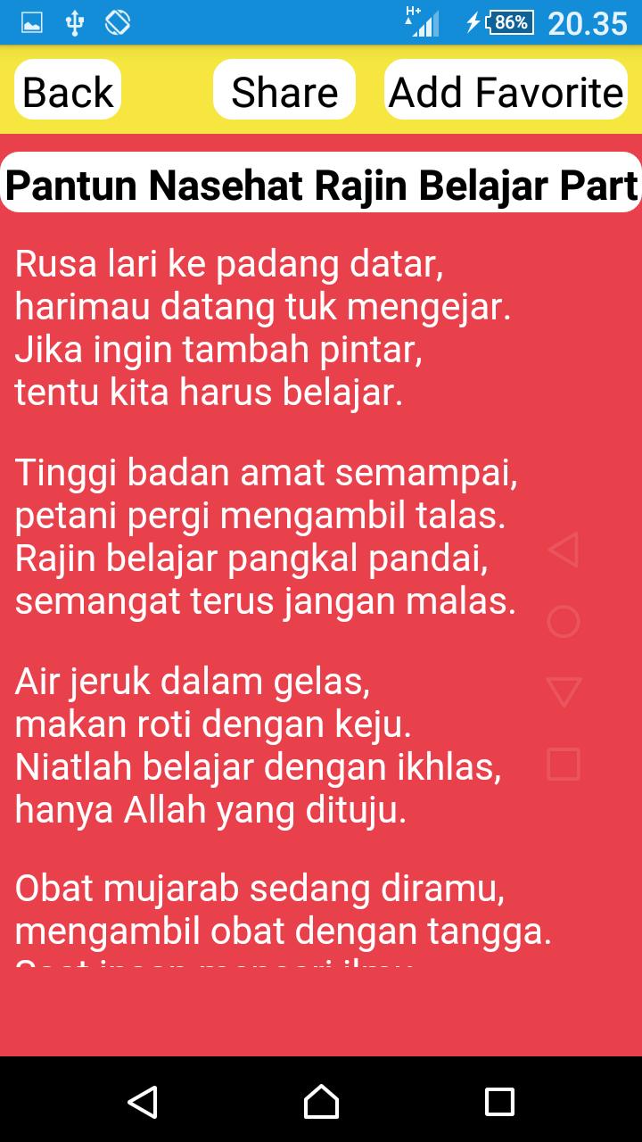 Detail Contoh Pantun Belajar Nomer 37