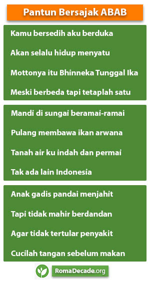 Detail Contoh Pantun Bersajak Abab Nomer 5