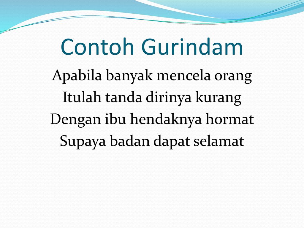 Detail Contoh Pantun Gurindam Nomer 7