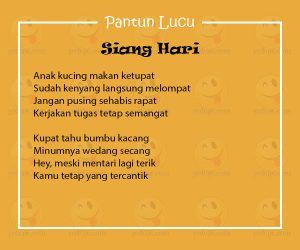 Detail Contoh Pantun Jenaka Anak Nomer 26