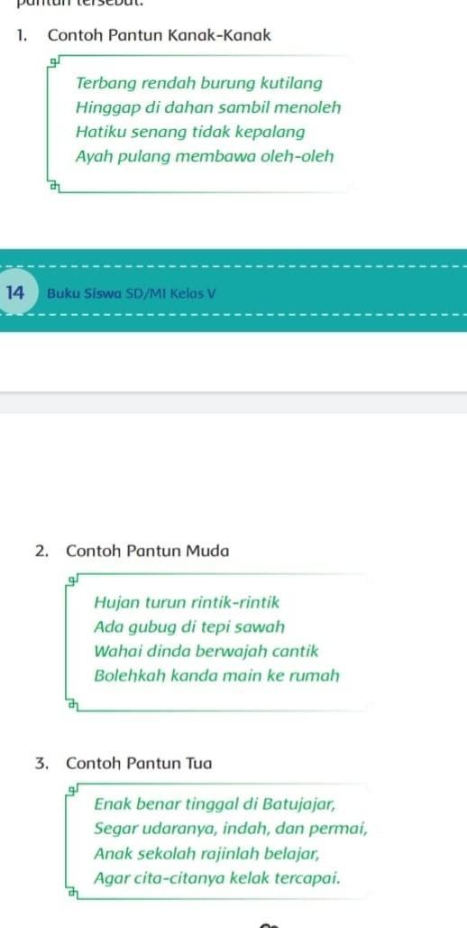 Detail Contoh Pantun Kanak Kanak Nomer 22