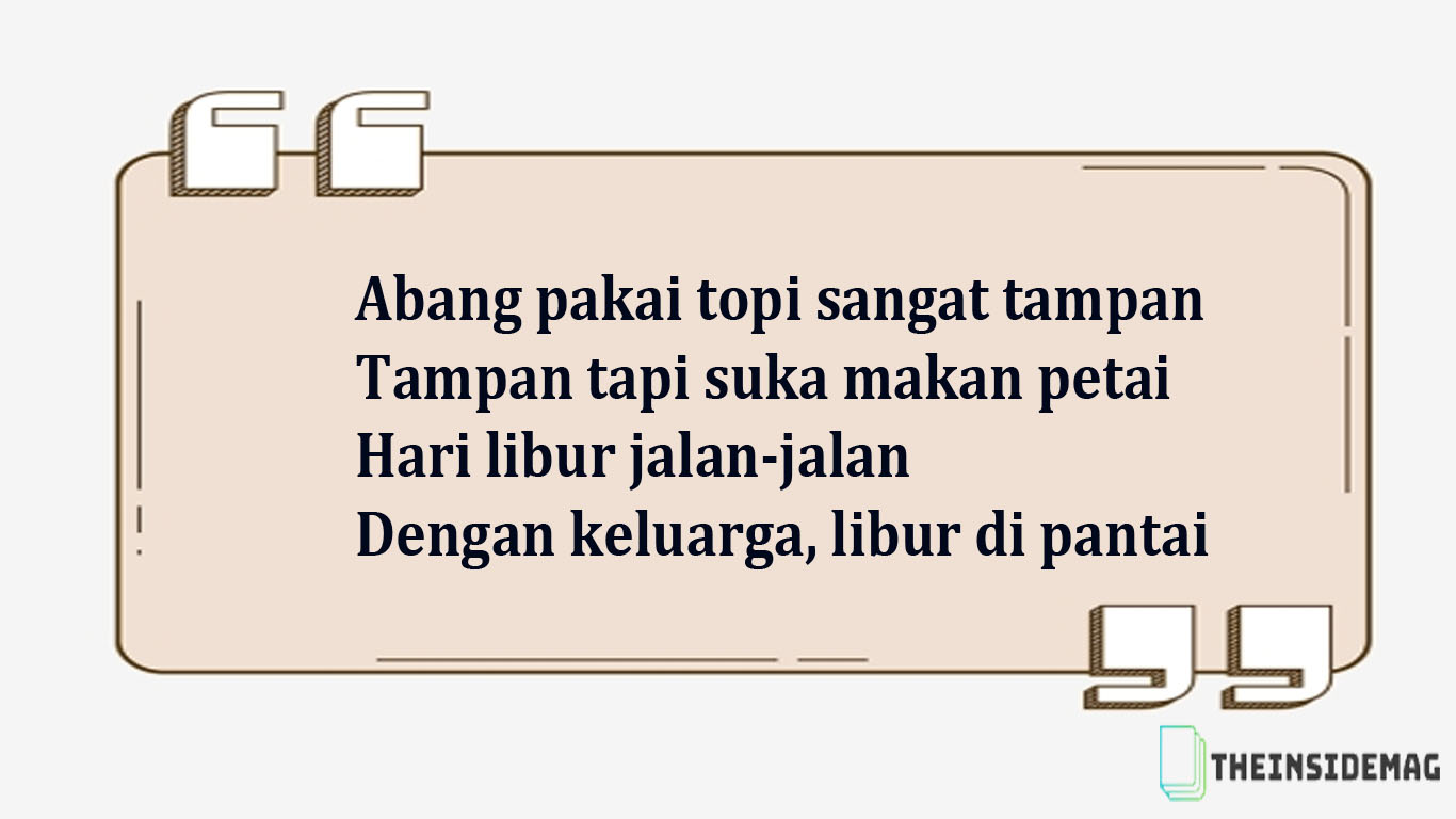 Detail Contoh Pantun Kanak Kanak 4 Baris Nomer 21