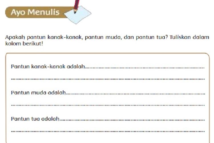 Detail Contoh Pantun Kanak Kanak Nomer 7