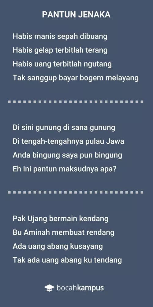 Detail Contoh Pantun Kiasan Dan Maknanya Brainly Nomer 14