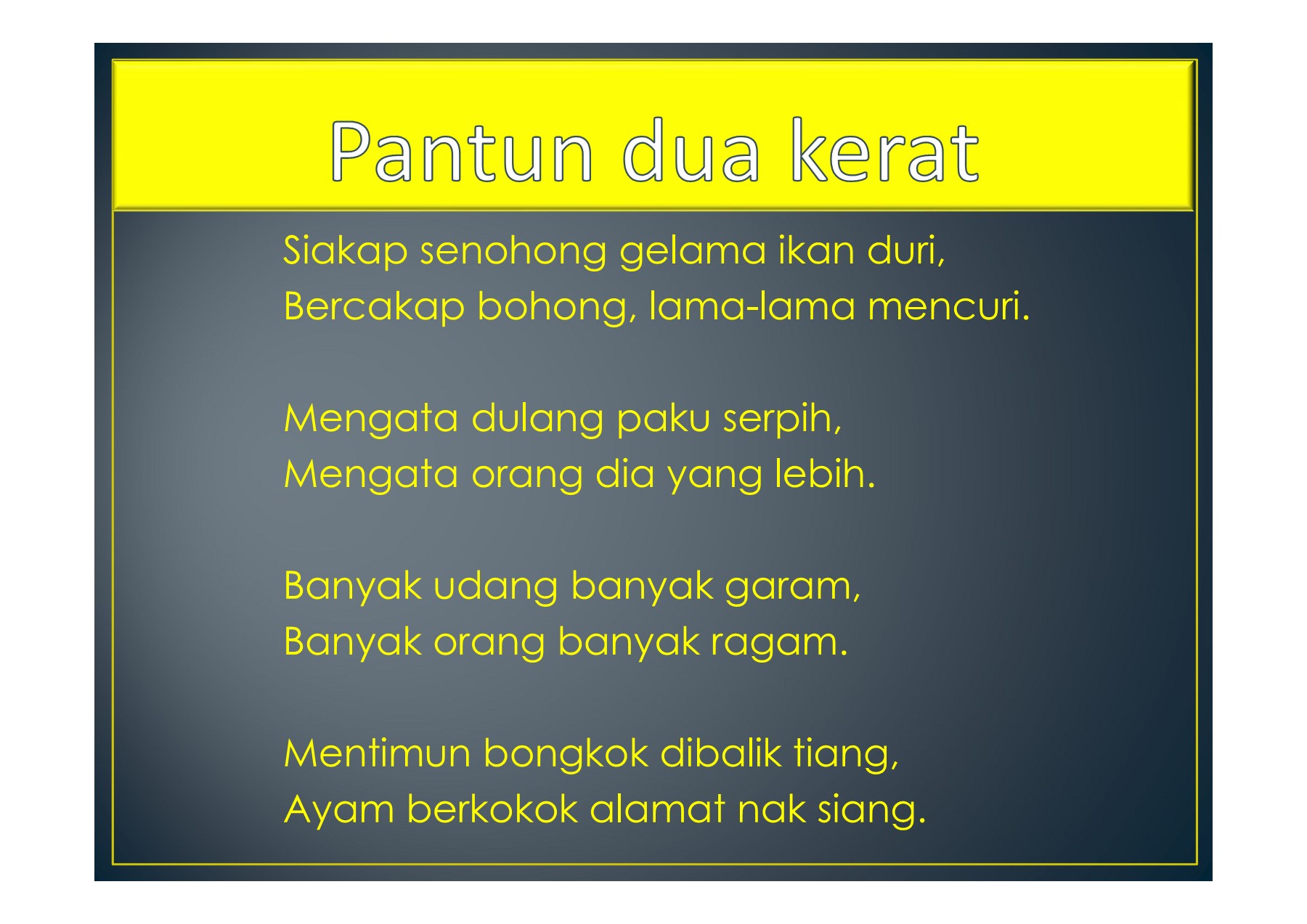 Detail Contoh Pantun Lama Nomer 11