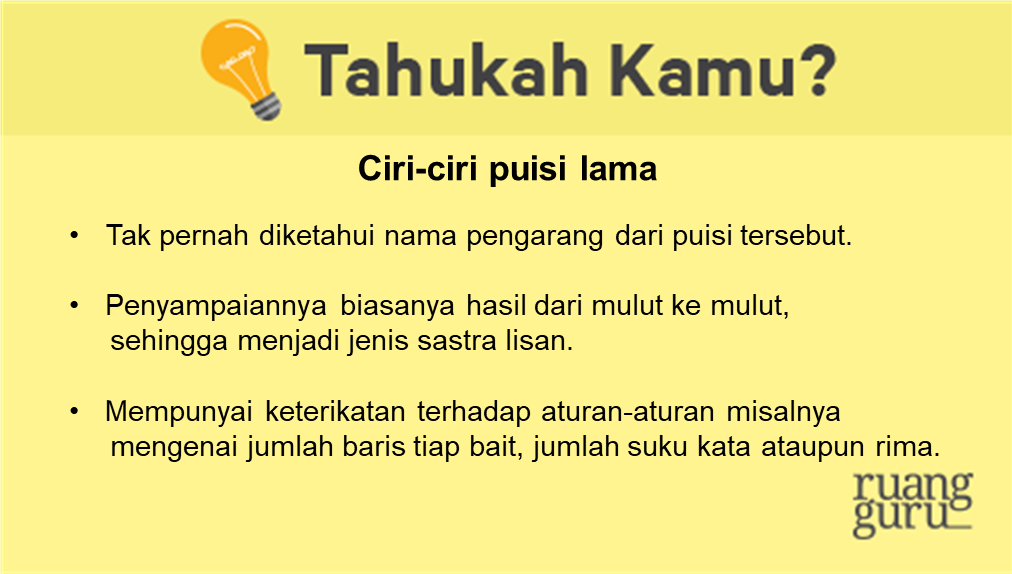 Detail Contoh Pantun Lama Nomer 18