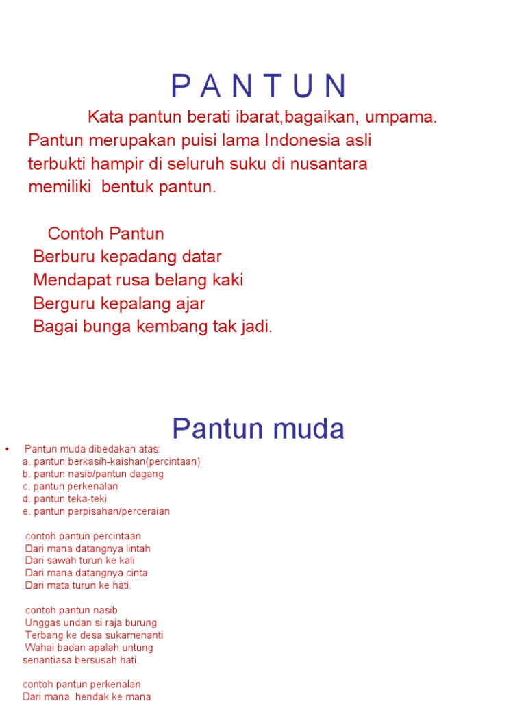 Detail Contoh Pantun Lama Nomer 22