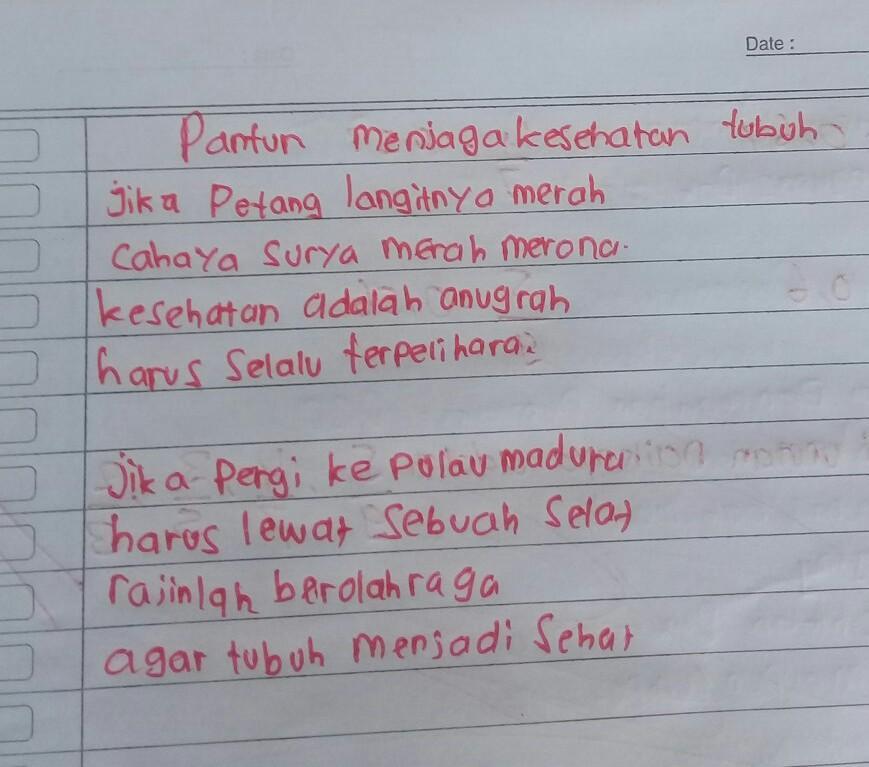 Detail Contoh Pantun Menjaga Kesehatan Tubuh Nomer 2