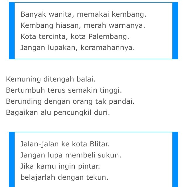 Detail Contoh Pantun Orang Muda Nomer 52