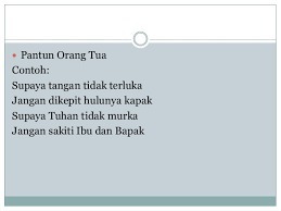 Detail Contoh Pantun Orang Tua Nomer 5