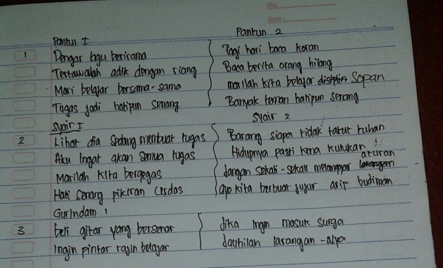 Detail Contoh Pantun Syair Nomer 11