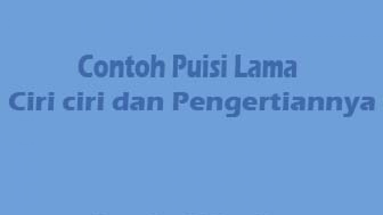 Detail Contoh Pantun Syair Nomer 19