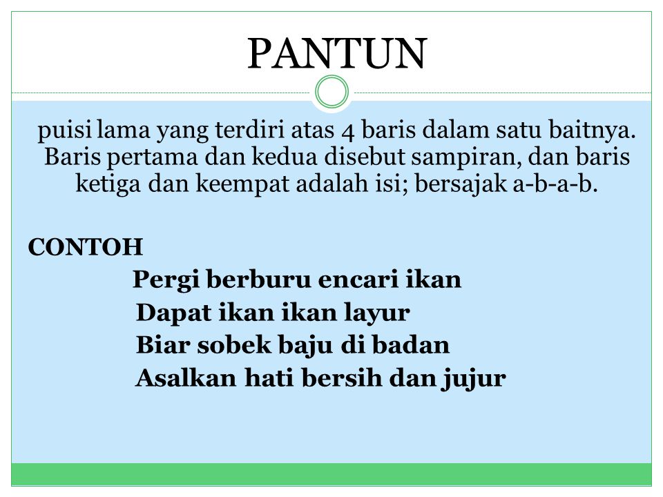 Detail Contoh Pantun Yang Bersajak Ab Ab Nomer 38