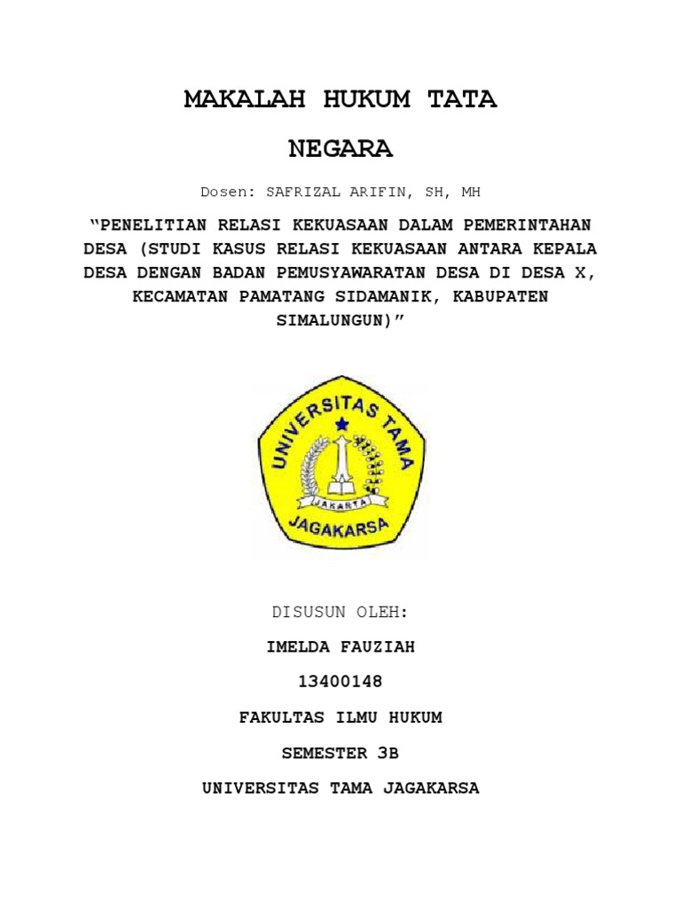 Detail Contoh Paper Hukum Nomer 11