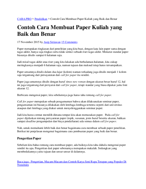 Detail Contoh Paper Makalah Nomer 8