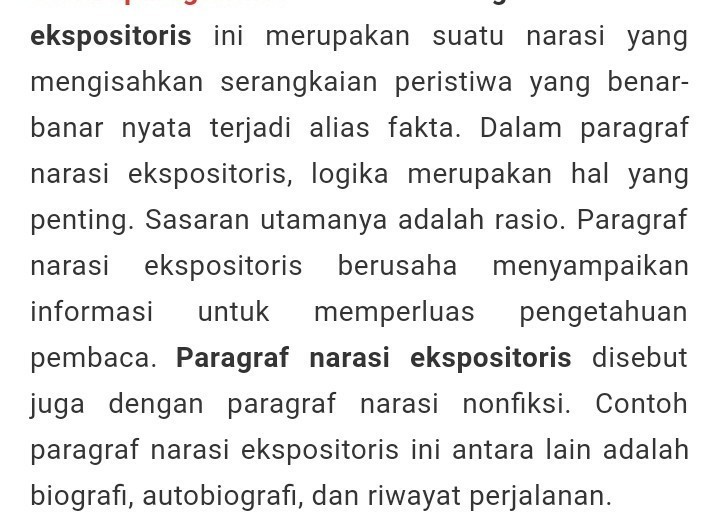 Detail Contoh Paragraf Ekspositoris Nomer 6