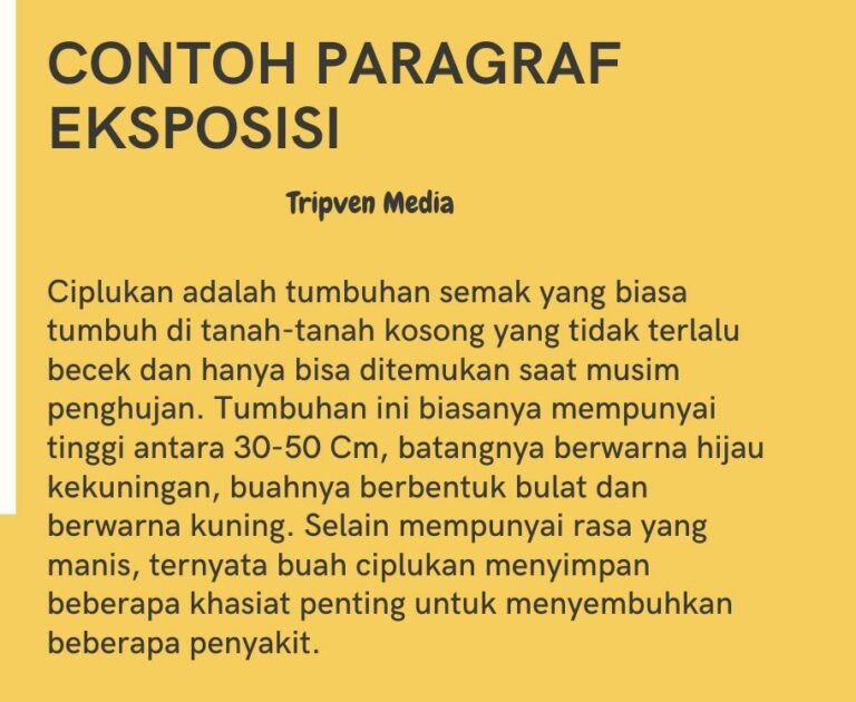 Detail Contoh Paragraf Ekspositoris Nomer 8