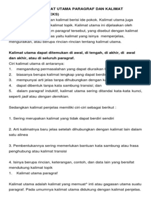 Detail Contoh Paragraf Tanpa Kalimat Utama Nomer 49