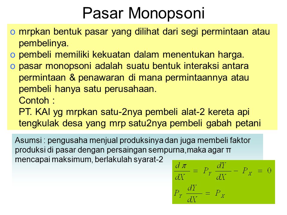 Detail Contoh Pasar Monopsoni Nomer 31