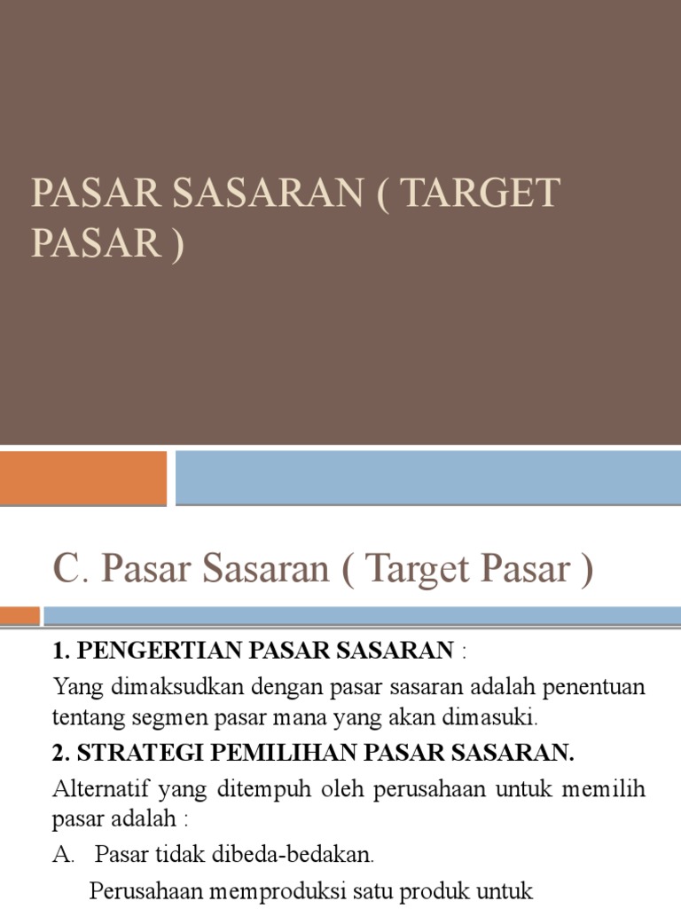 Detail Contoh Pasar Sasaran Nomer 17