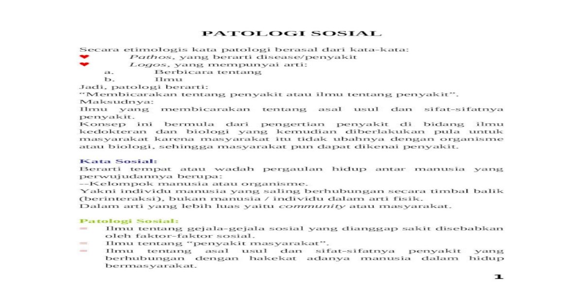 Detail Contoh Patologi Sosial Nomer 28