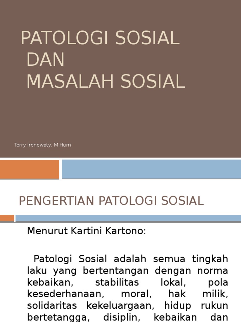 Detail Contoh Patologi Sosial Nomer 35