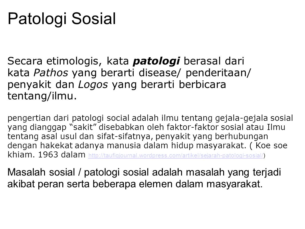 Detail Contoh Patologi Sosial Nomer 10