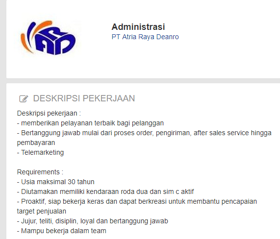 Detail Contoh Pekerjaan Administrasi Nomer 10