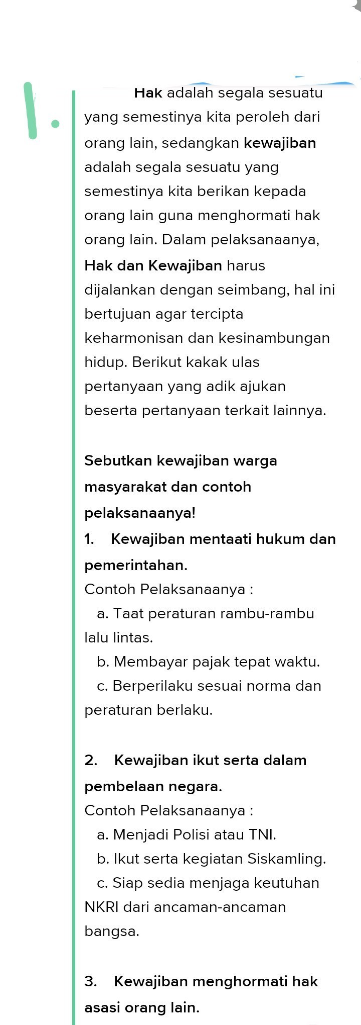 Detail Contoh Pelaksanaan Hak Warga Masyarakat Nomer 31