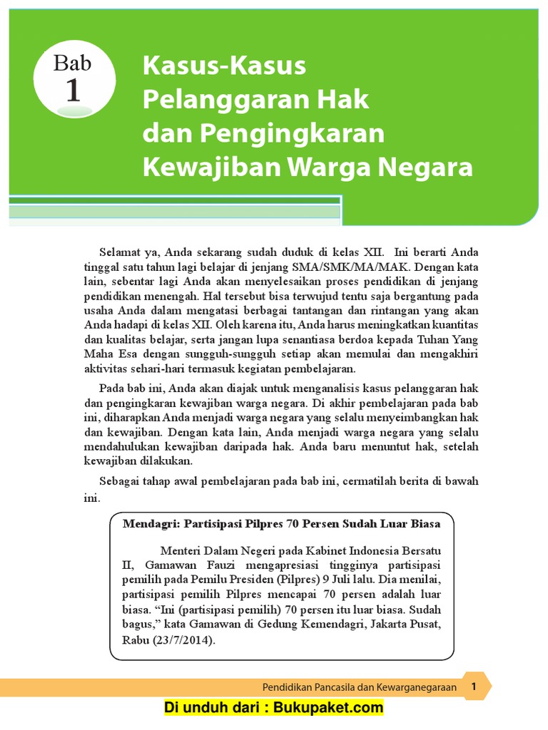 Detail Contoh Pelanggaran Hak Dan Kewajiban Warga Negara Nomer 22