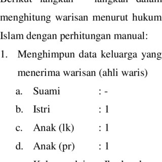 Detail Contoh Pembagian Harta Warisan Nomer 48