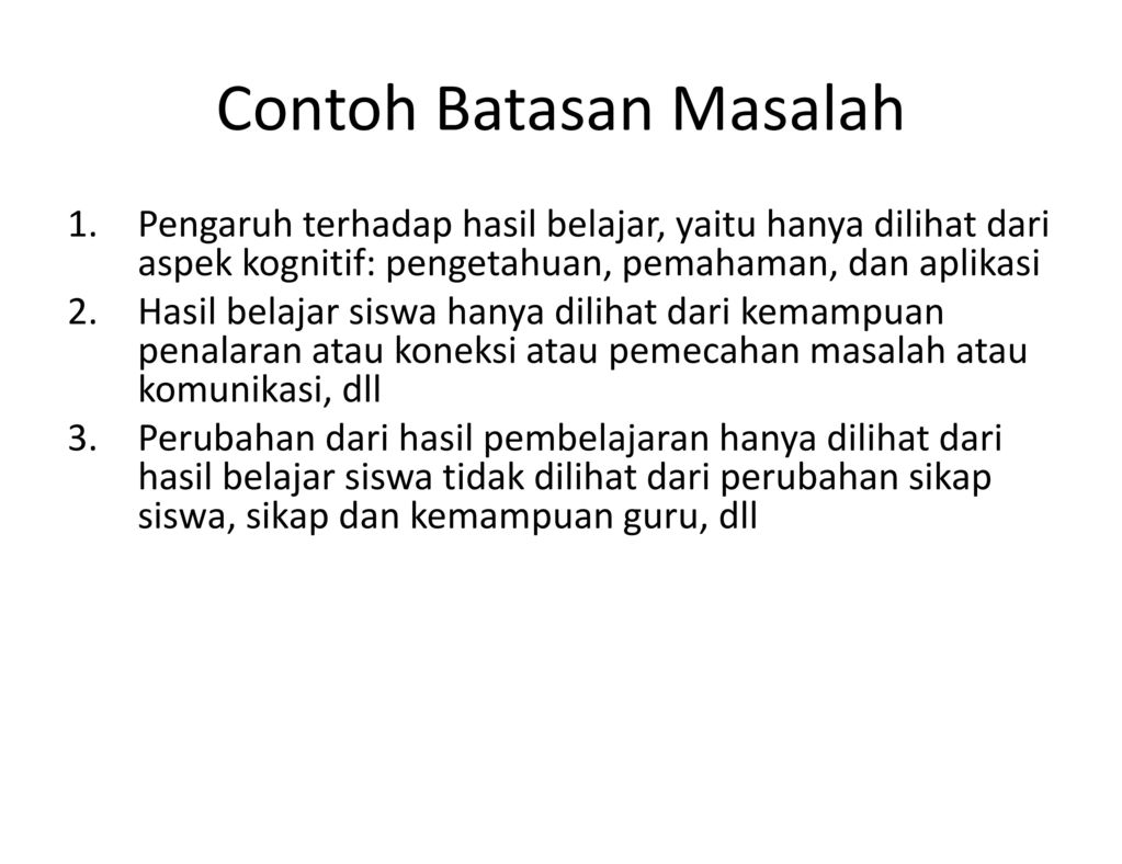 Detail Contoh Pembatasan Masalah Nomer 23